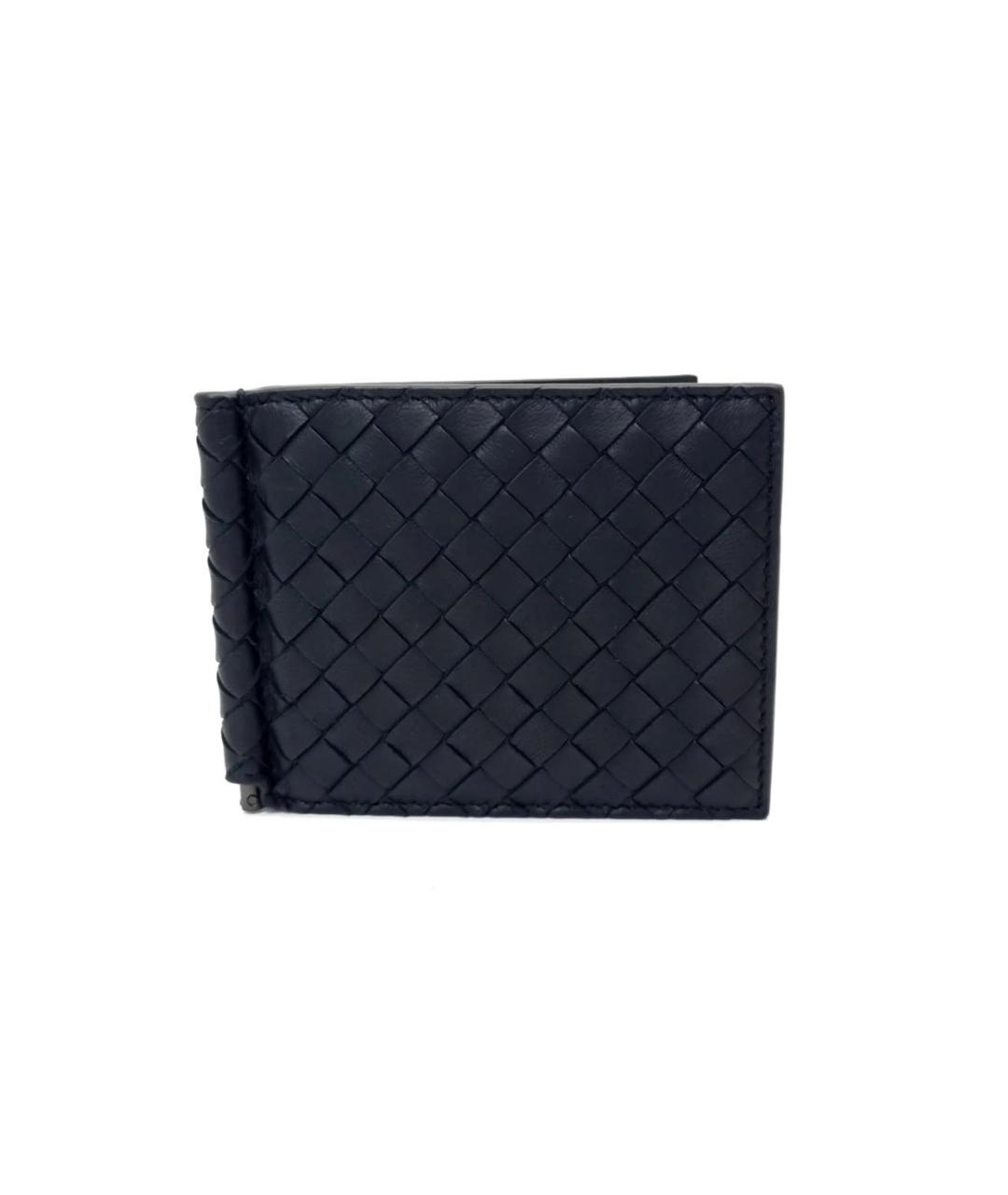 BOTTEGA VENETA Темно-синий кожаный кошелек, фото 6