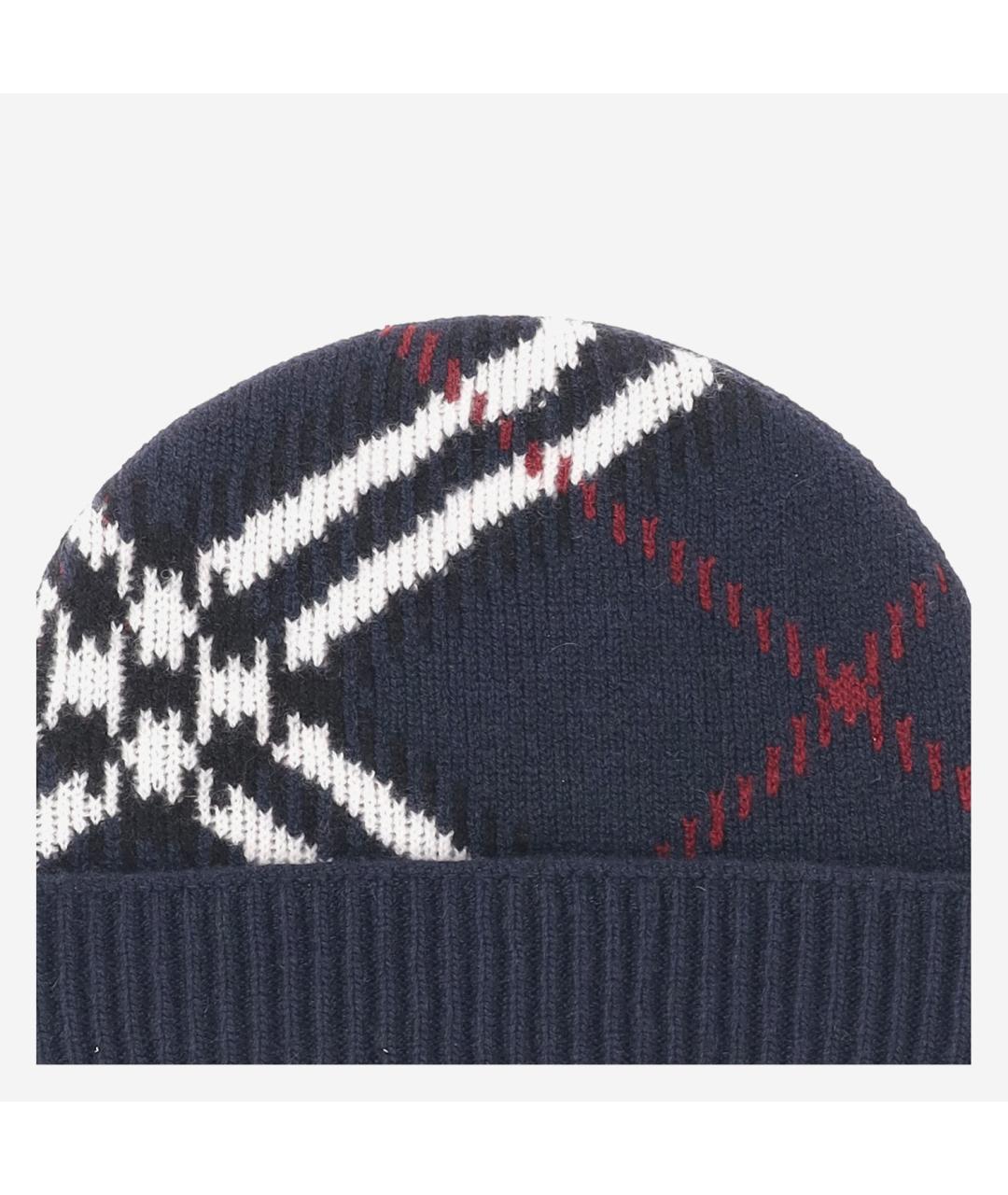 BURBERRY Синяя шерстяная шапка, фото 3