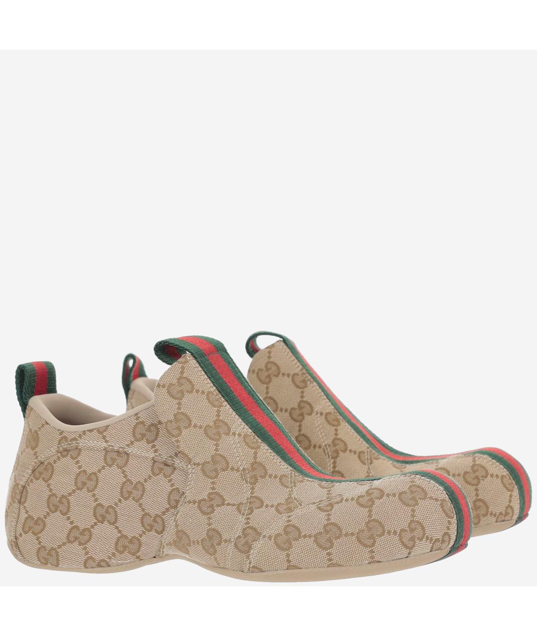 GUCCI Бежевые текстильные кроссовки, фото 2
