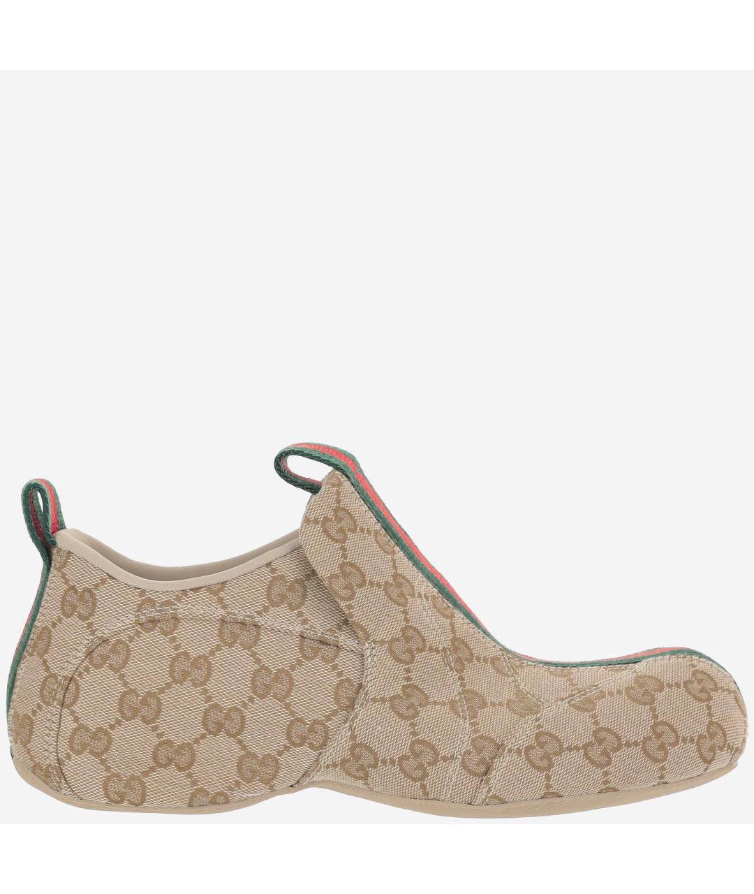 GUCCI Бежевые текстильные кроссовки, фото 5
