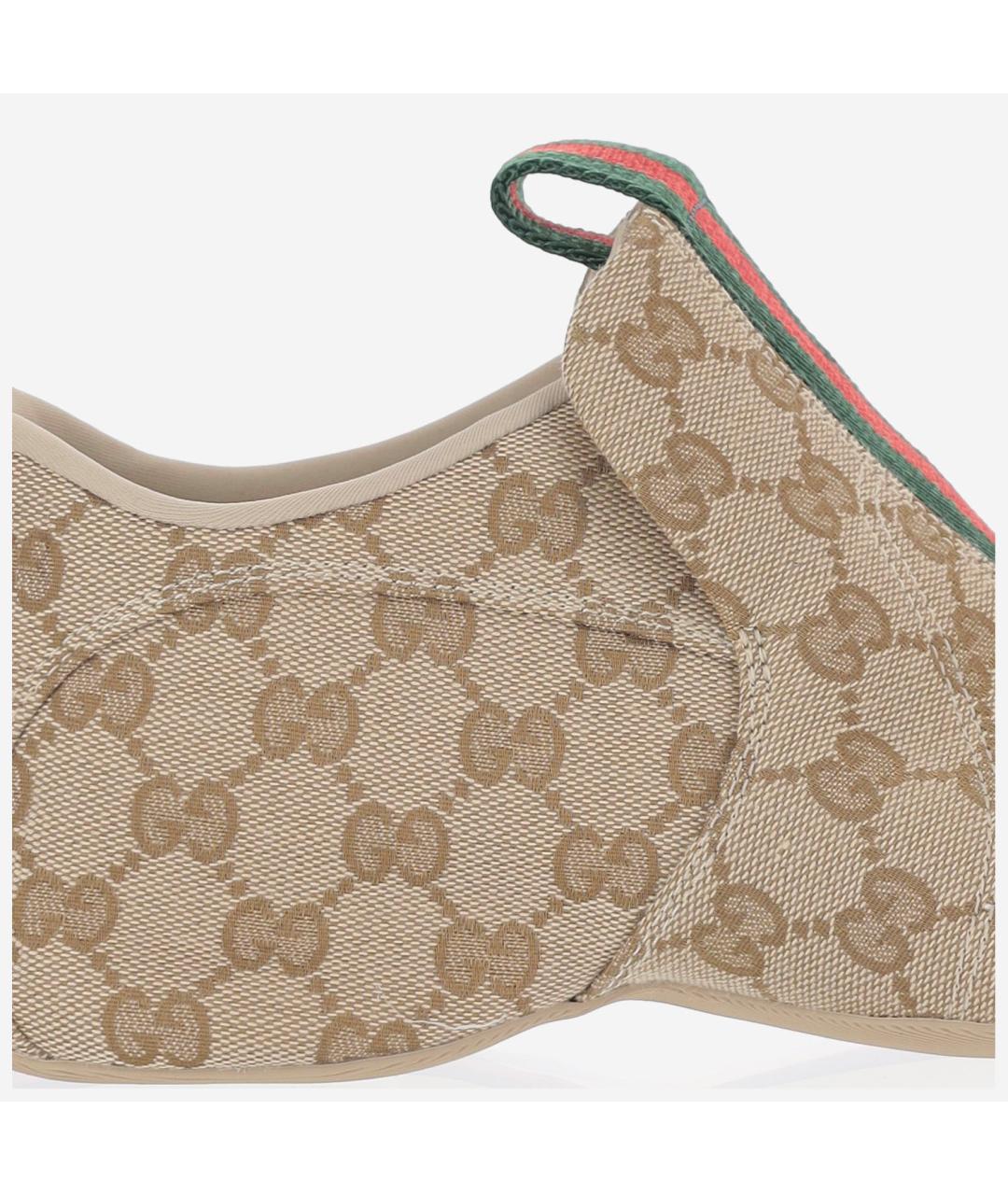 GUCCI Бежевые текстильные кроссовки, фото 4