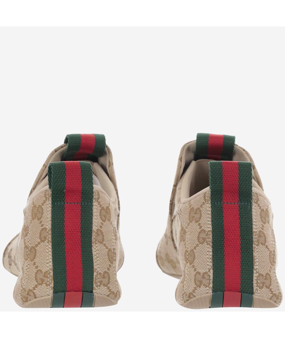 GUCCI Бежевые текстильные кроссовки, фото 3