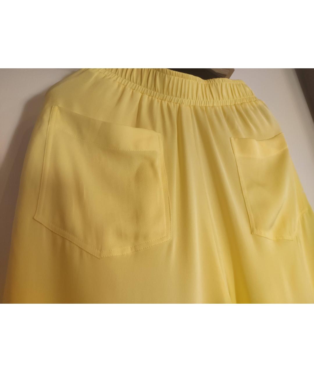 ERMANNO SCERVINO Желтый шелковый костюм с брюками, фото 4