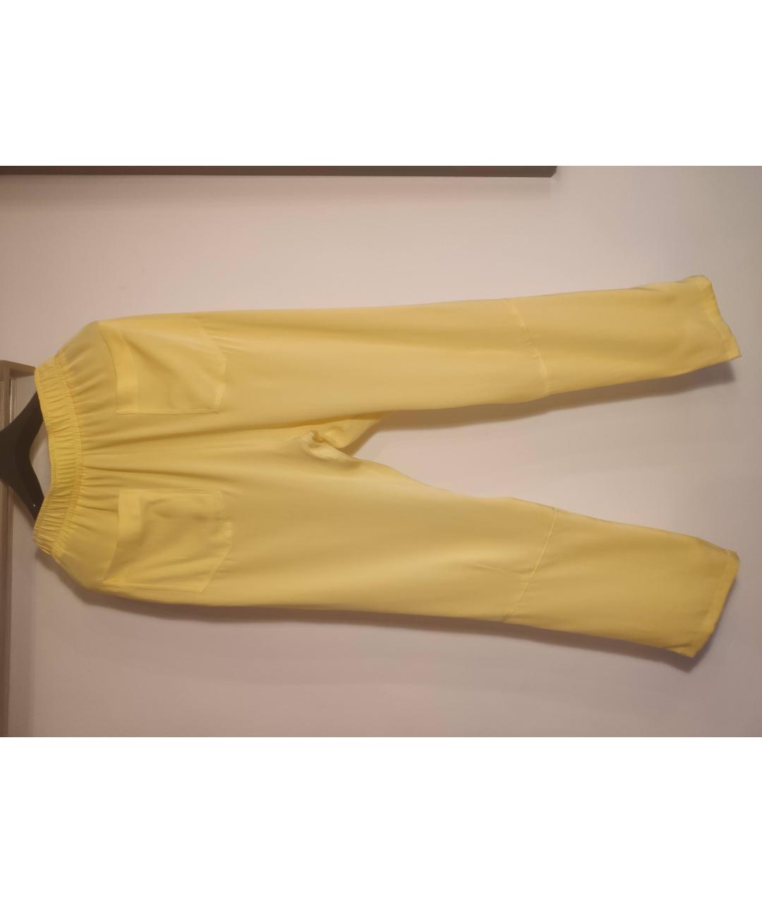 ERMANNO SCERVINO Желтый шелковый костюм с брюками, фото 8
