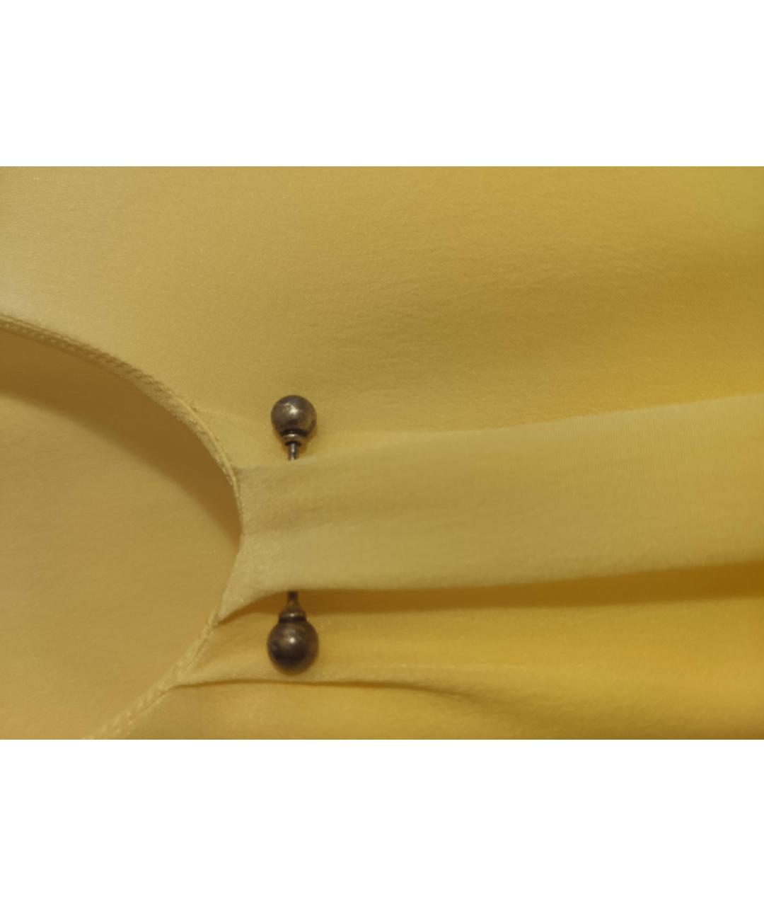 ERMANNO SCERVINO Желтый шелковый костюм с брюками, фото 6