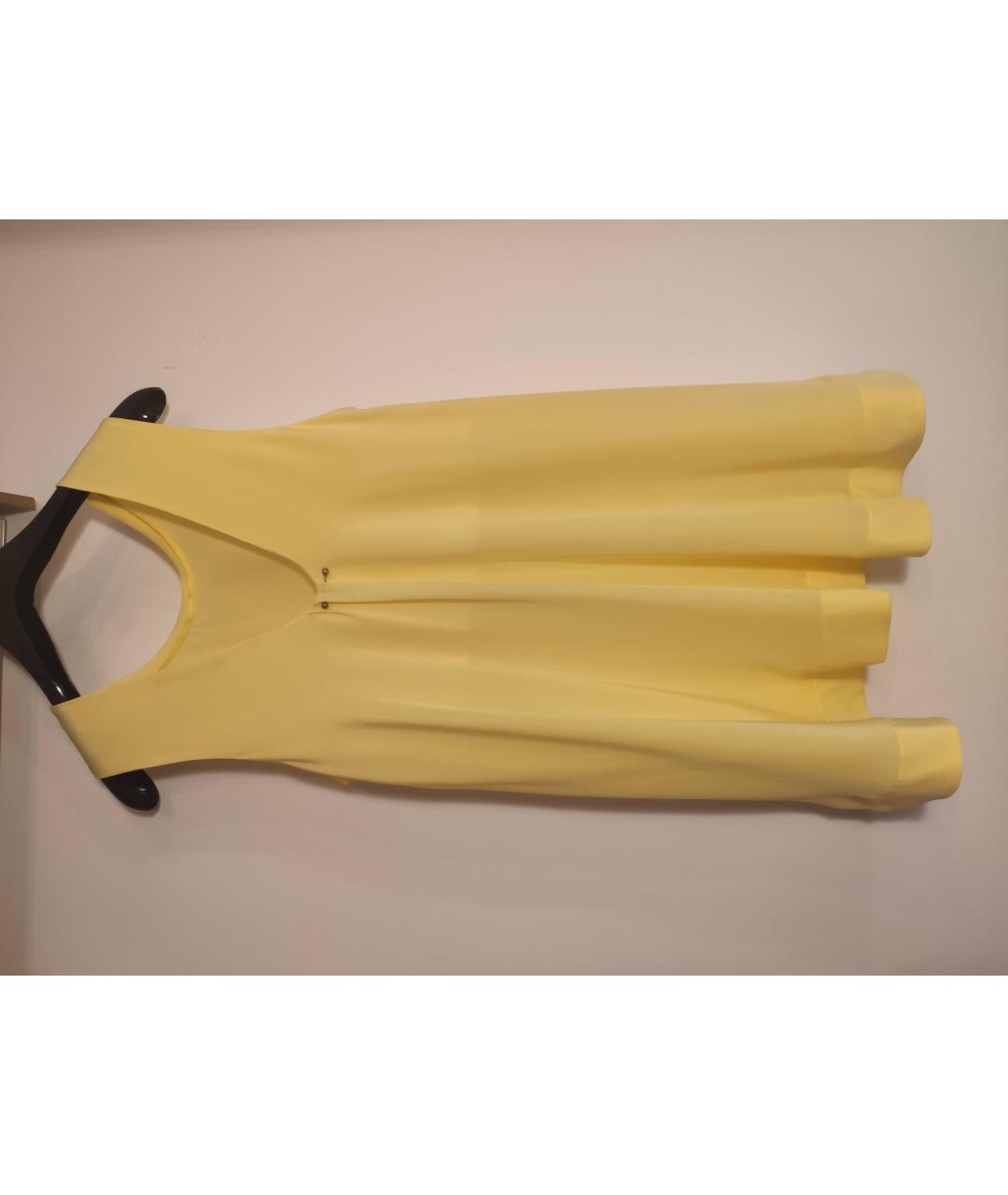ERMANNO SCERVINO Желтый шелковый костюм с брюками, фото 5