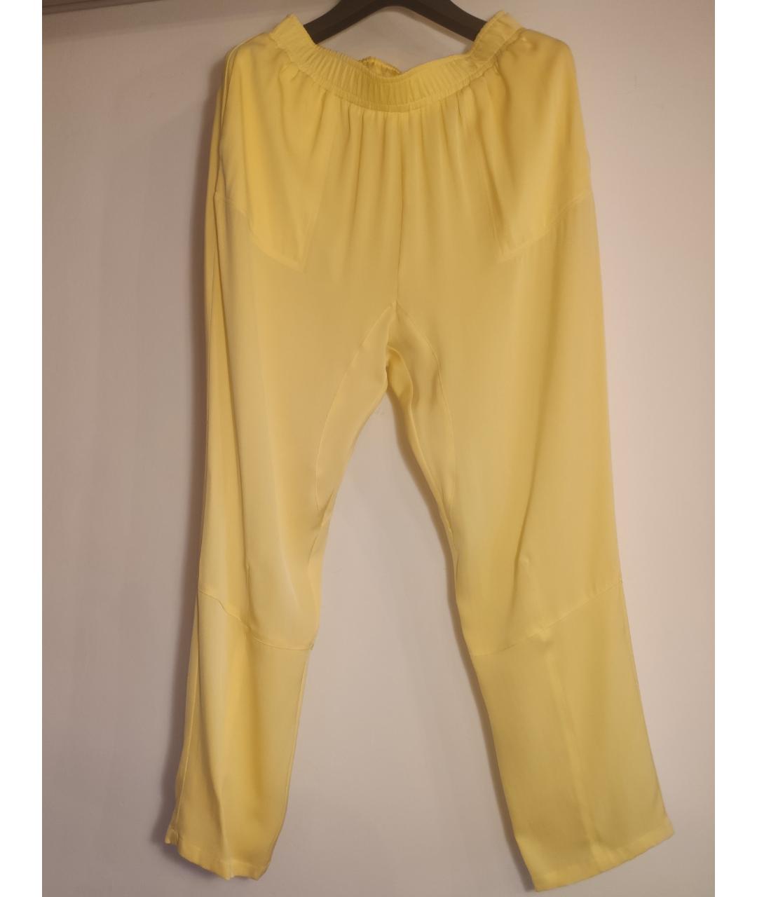 ERMANNO SCERVINO Желтый шелковый костюм с брюками, фото 2