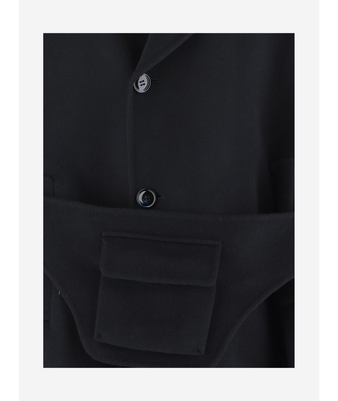 GIORGIO ARMANI Черное полиэстеровое пальто, фото 3