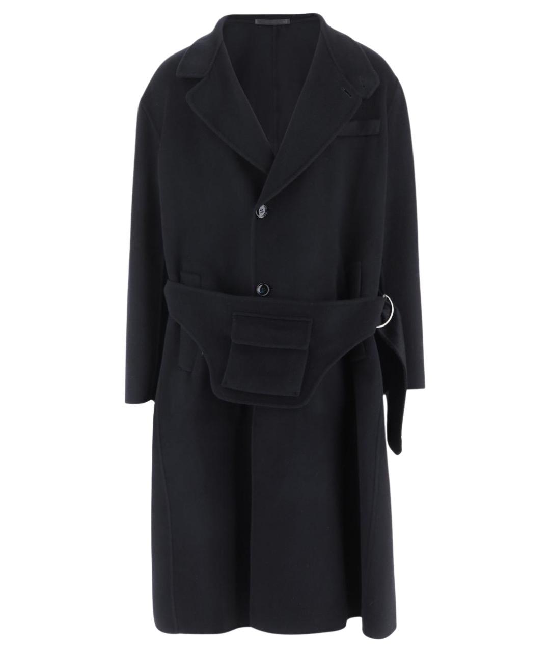 GIORGIO ARMANI Черное полиэстеровое пальто, фото 1