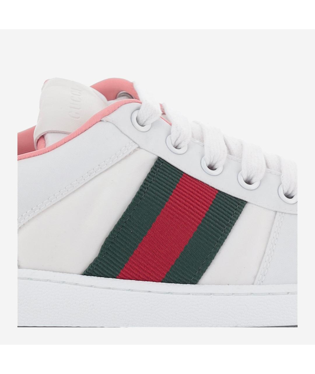 GUCCI Белые текстильные кеды, фото 5