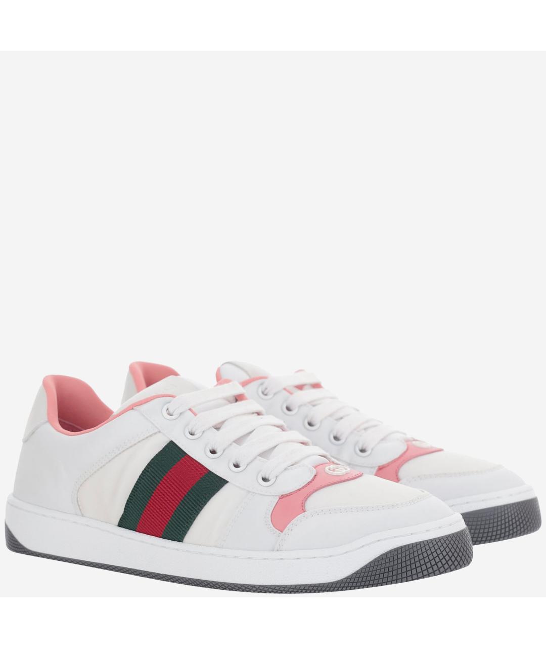 GUCCI Белые текстильные кеды, фото 3