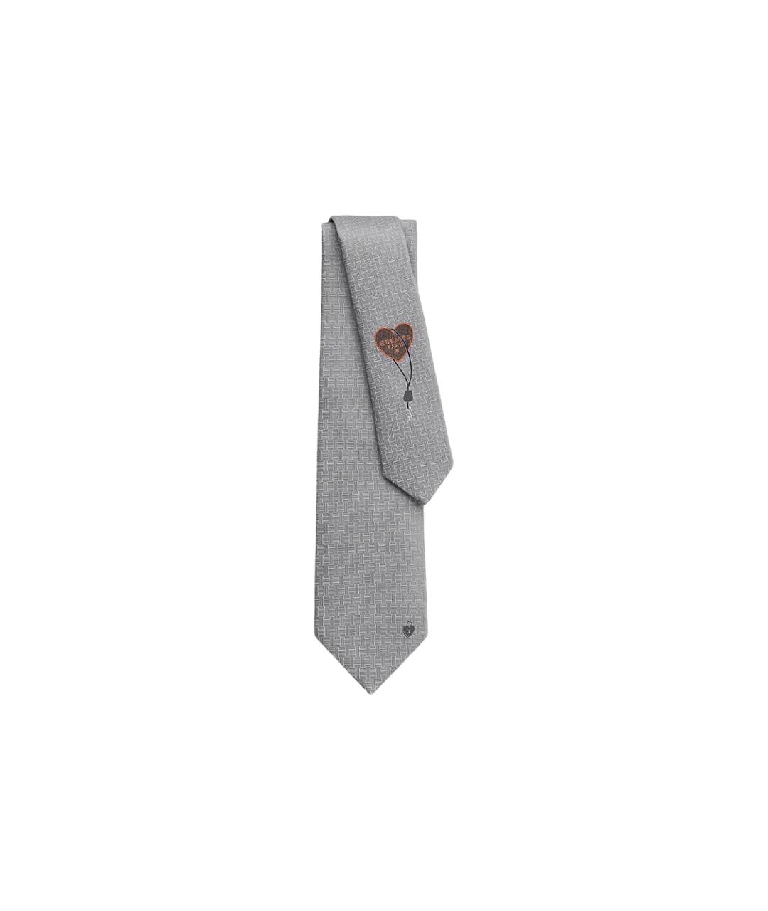 HERMES Серый галстук, фото 3