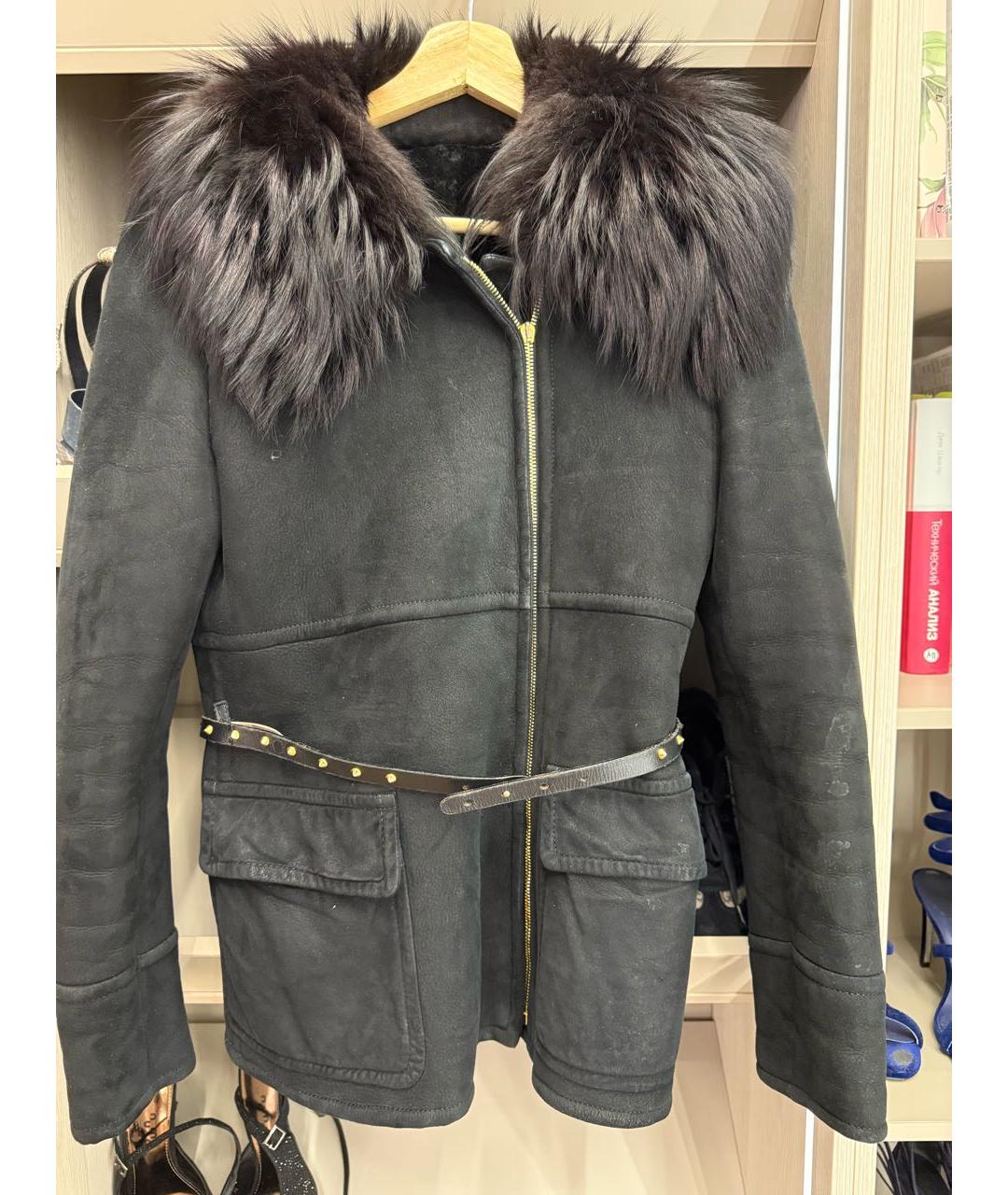 GUCCI Черная замшевая дубленка, фото 4