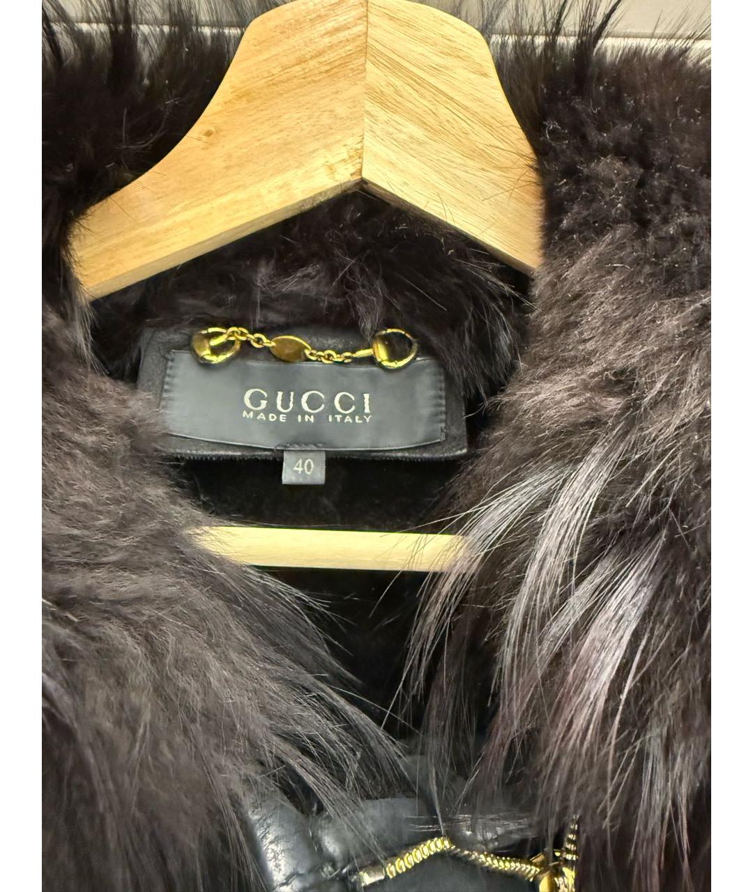 GUCCI Черная замшевая дубленка, фото 2