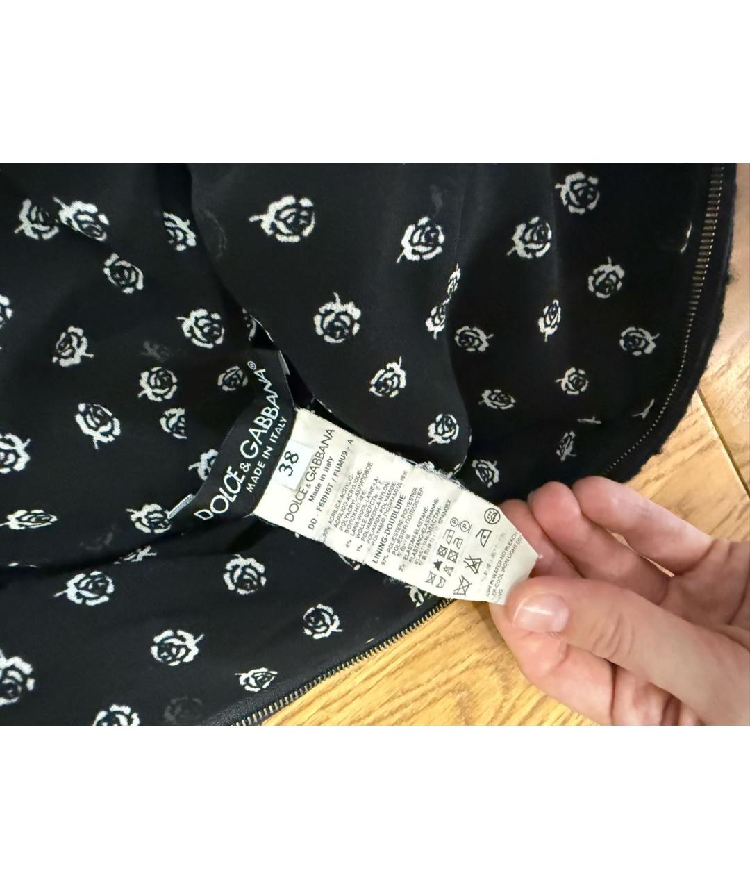 DOLCE&GABBANA Черное твидовое платье, фото 5