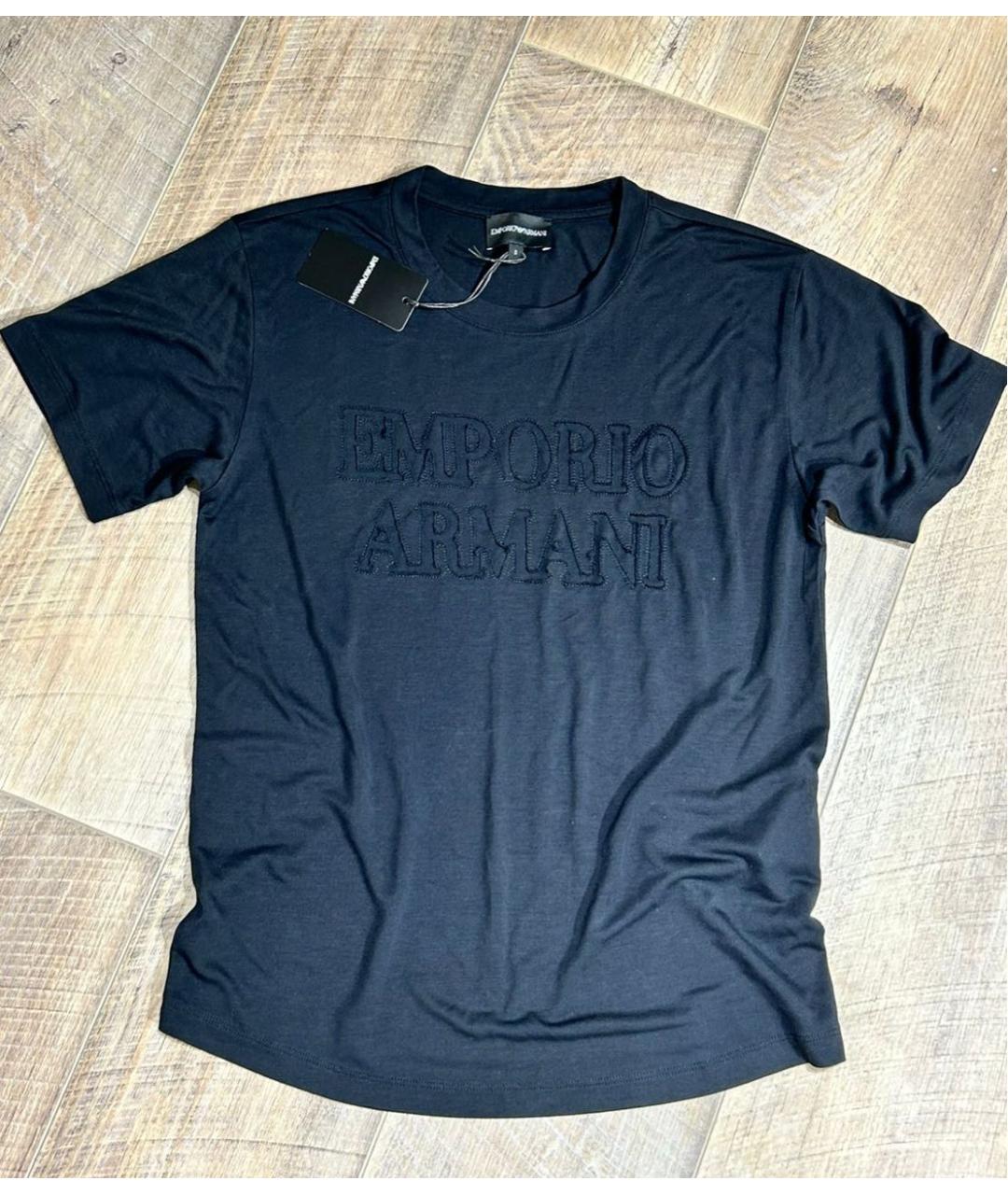 EMPORIO ARMANI Черная лиоцелловая футболка, фото 9