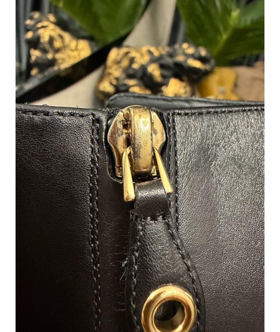 LOUIS VUITTON Черные кожаные ботильоны, фото 7