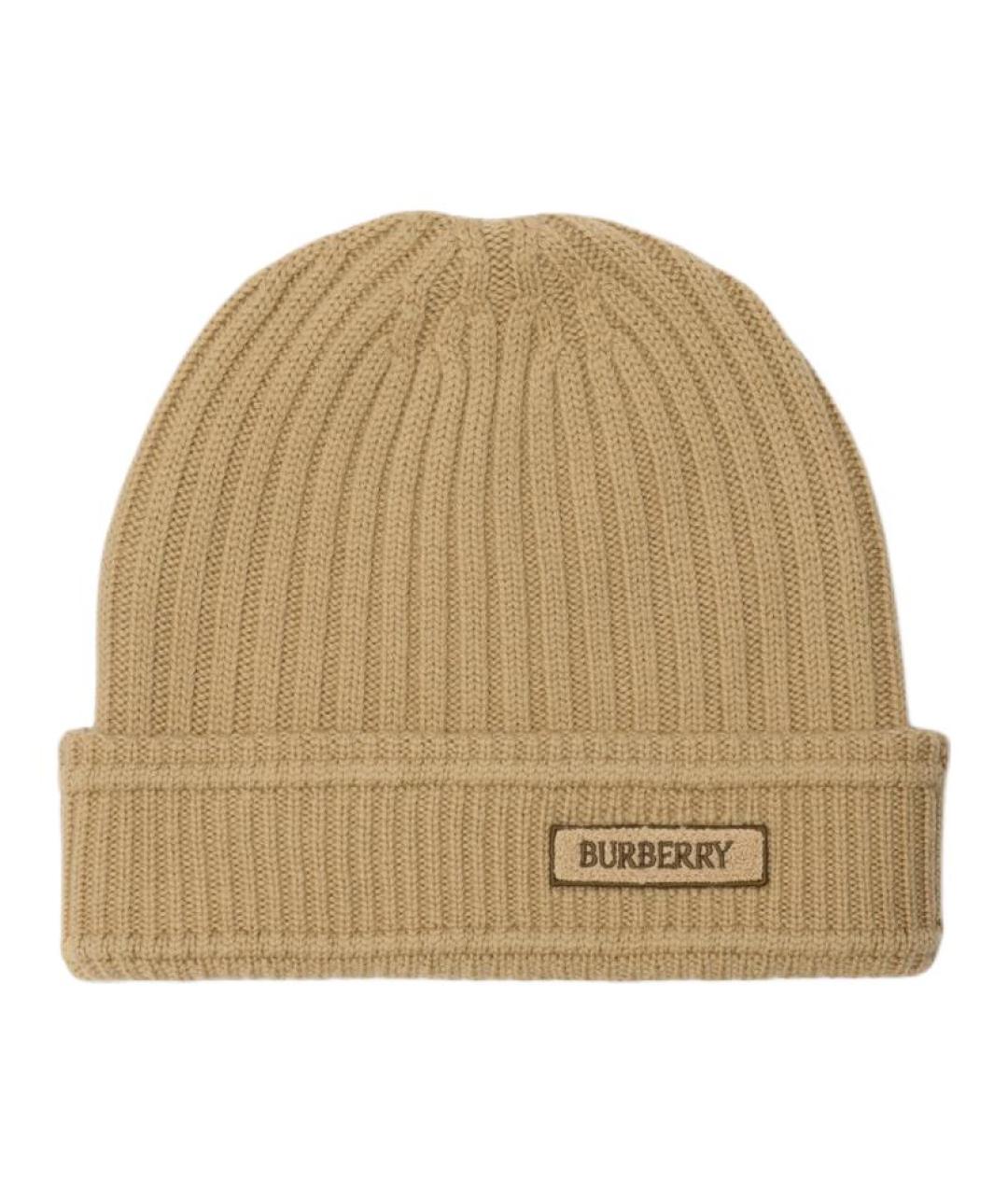 BURBERRY Бежевая шапка, фото 1