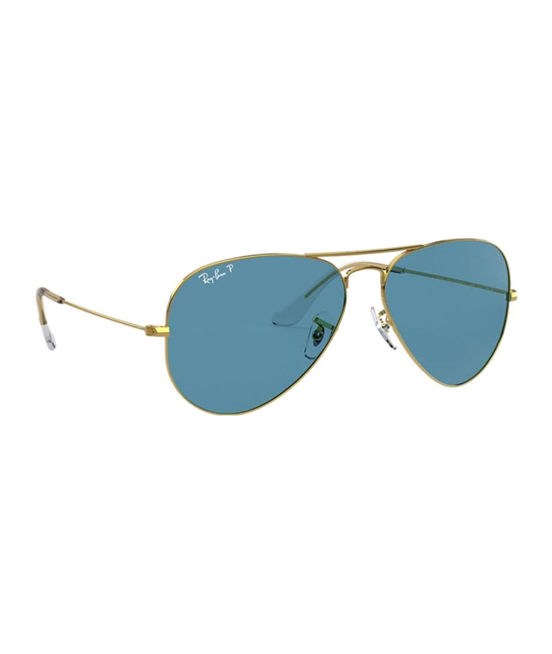 RAY BAN Золотые металлические солнцезащитные очки, фото 3
