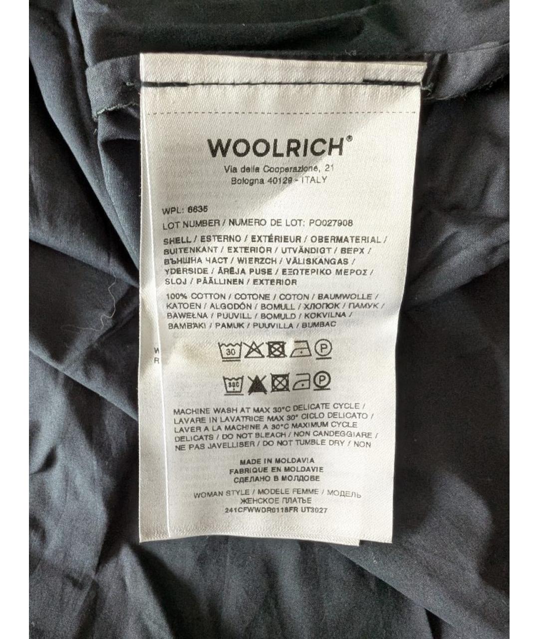 WOOLRICH Темно-синее хлопковое повседневное платье, фото 5