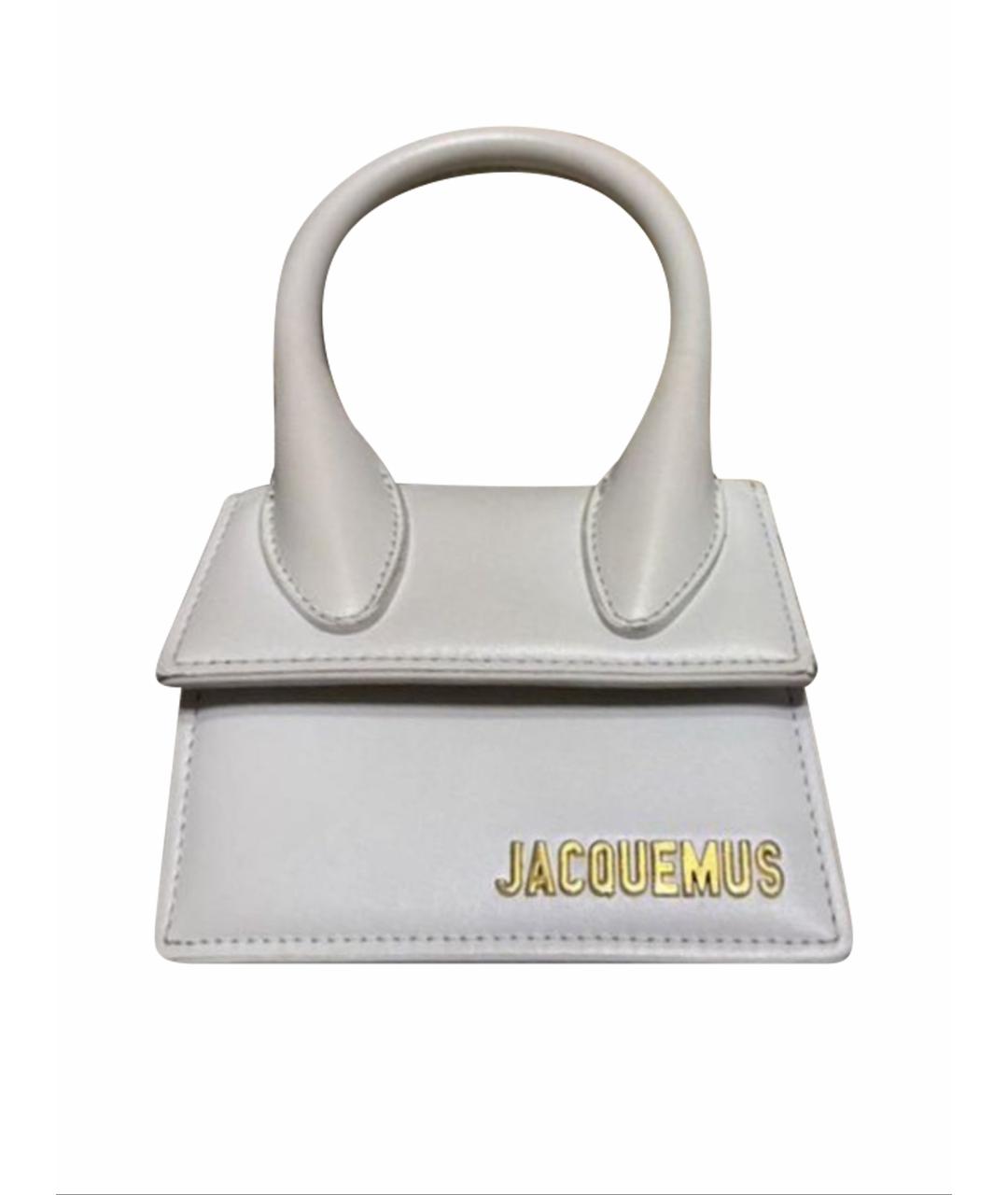 JACQUEMUS Белая кожаная сумка через плечо, фото 1