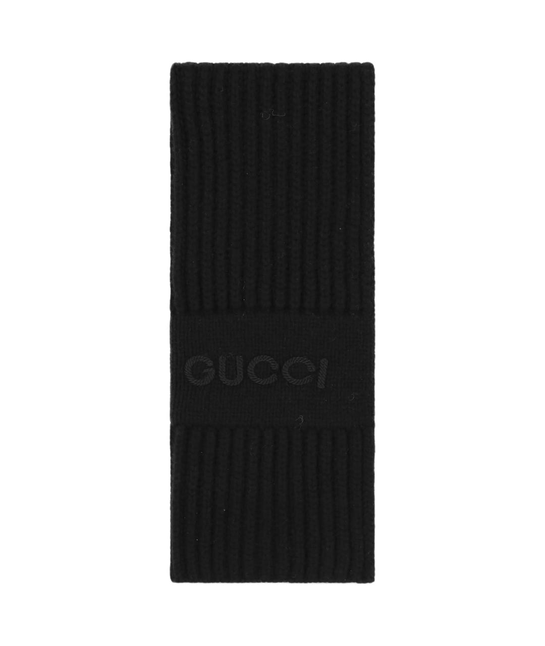 GUCCI Черный шарф, фото 1