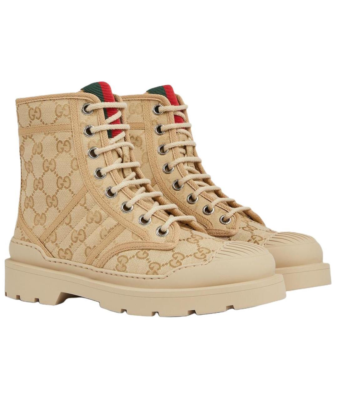GUCCI Бежевые ботинки, фото 3