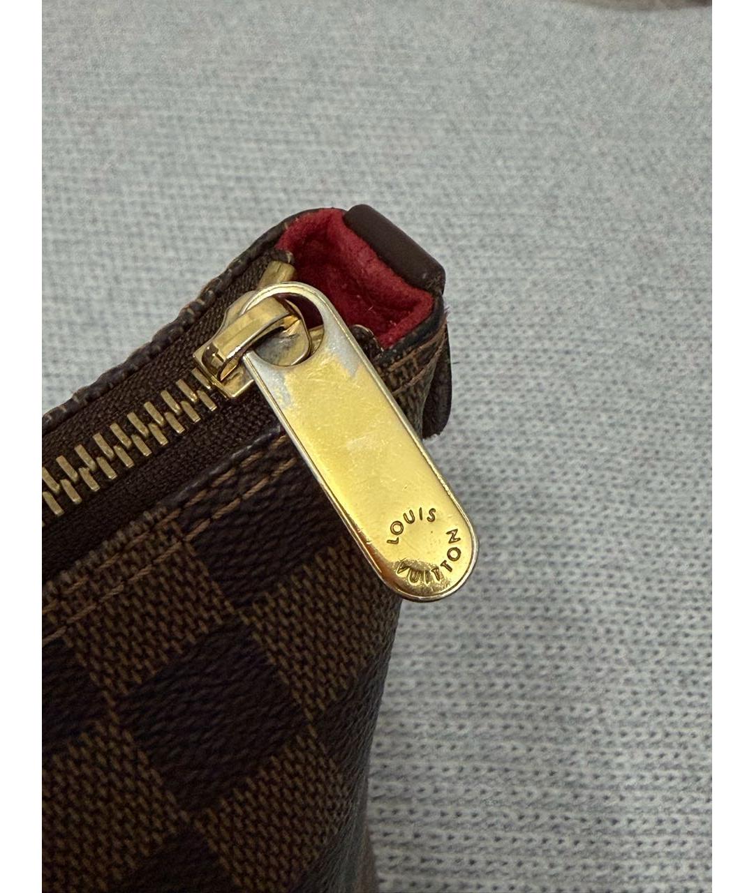 LOUIS VUITTON Коричневая сумка тоут из канвы, фото 6