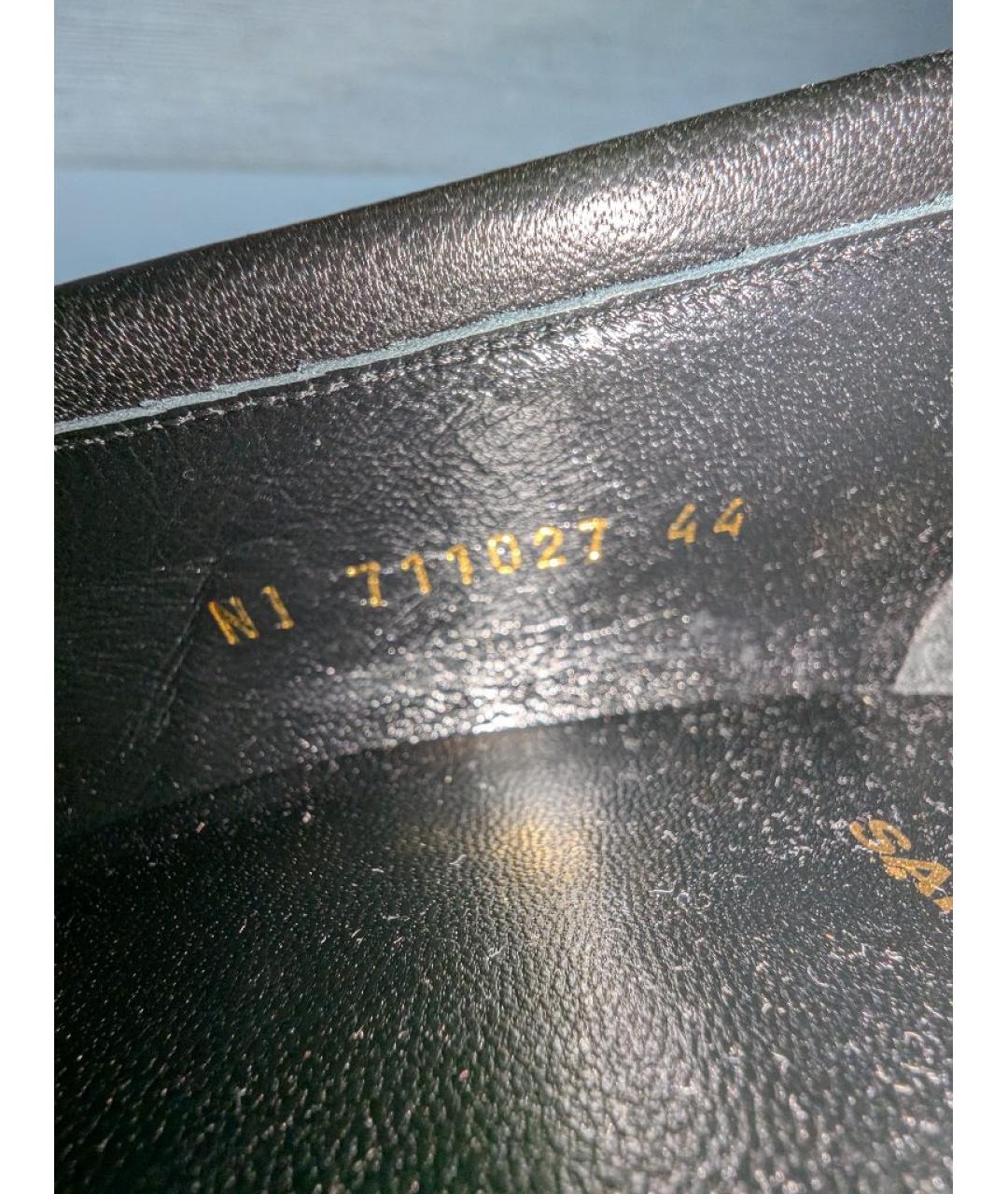 SAINT LAURENT Черные кожаные туфли, фото 8