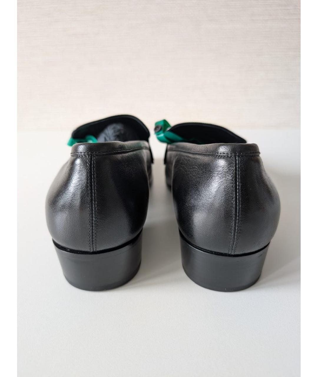 SAINT LAURENT Черные кожаные туфли, фото 2
