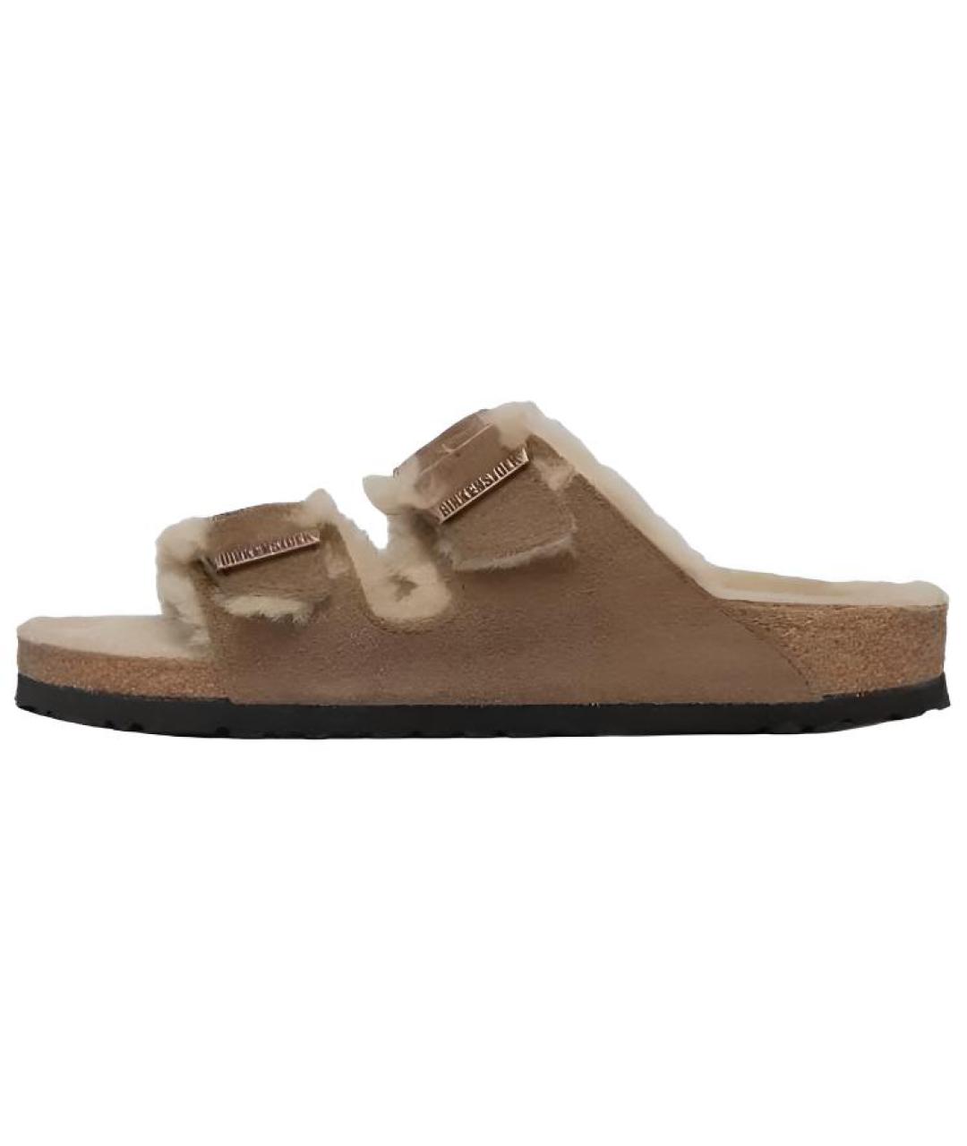 BIRKENSTOCK Коричневые замшевые сандалии, фото 3