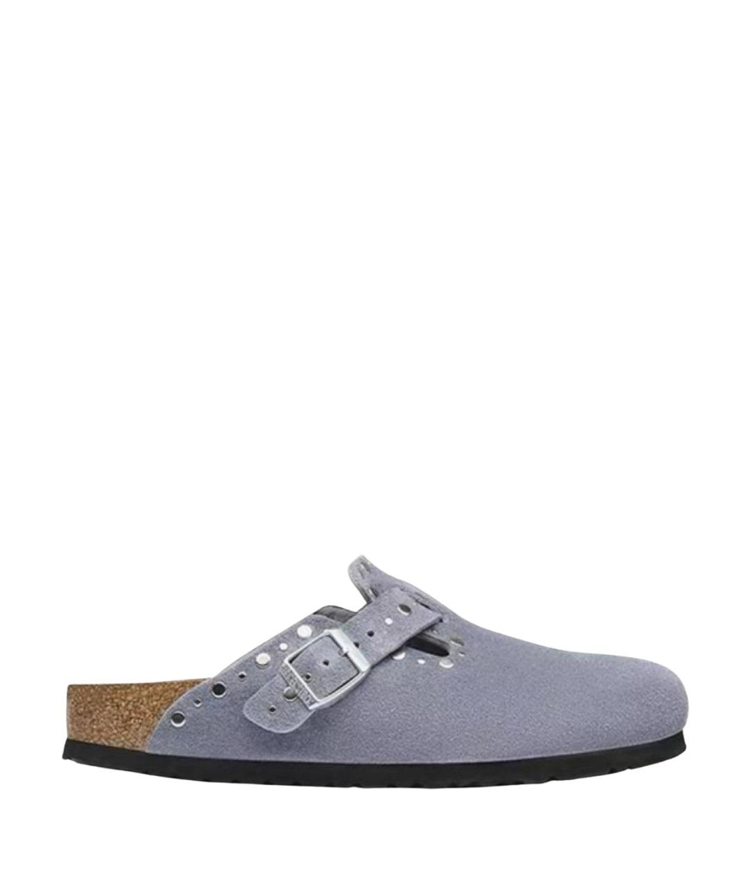 BIRKENSTOCK Синие замшевые сабо, фото 1