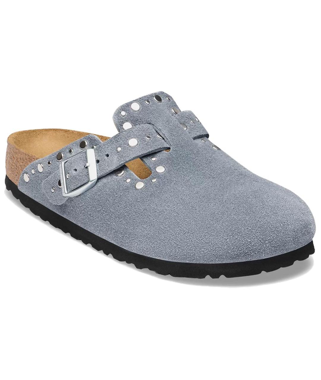 BIRKENSTOCK Синие замшевые сабо, фото 2
