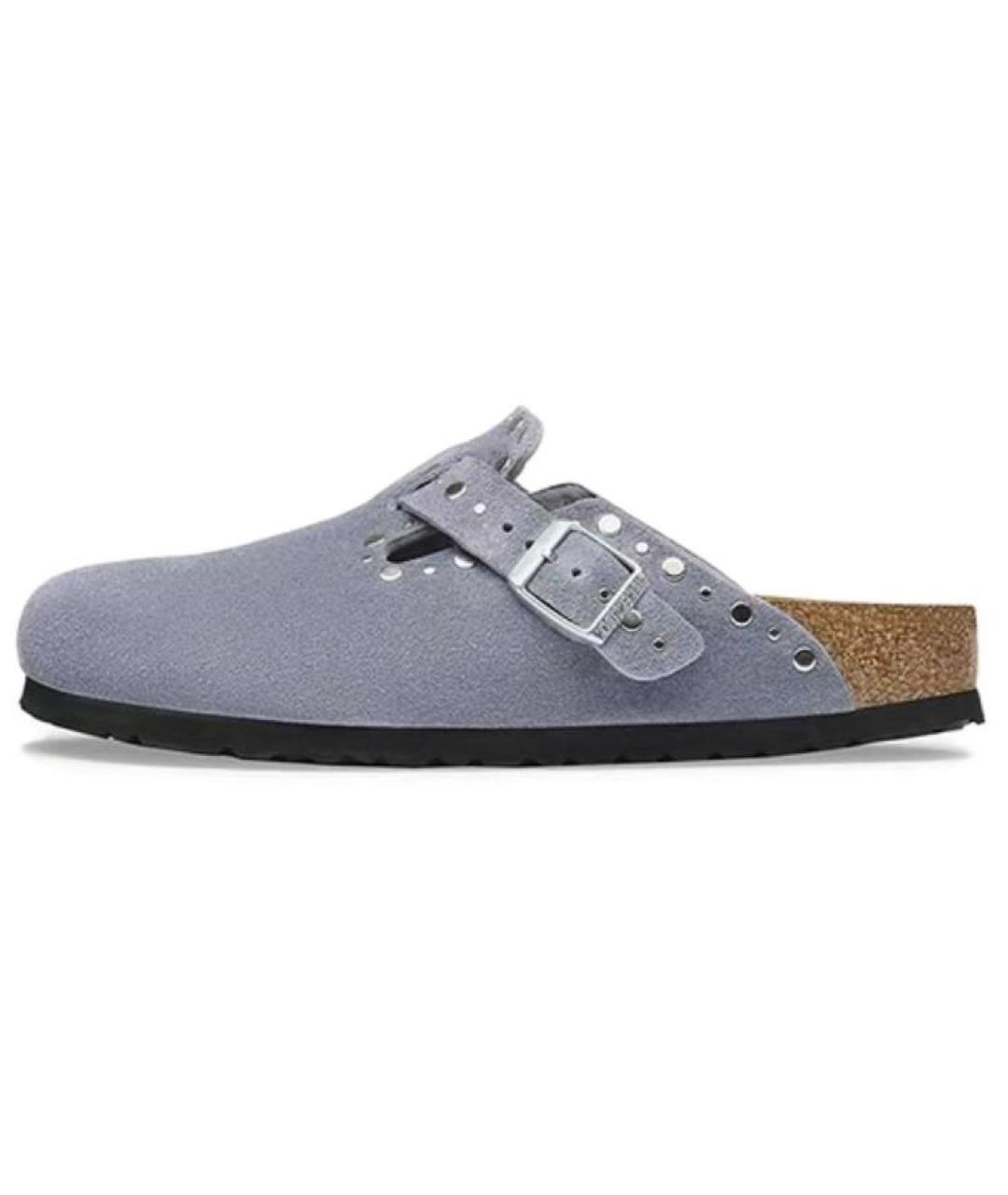 BIRKENSTOCK Синие замшевые сабо, фото 5