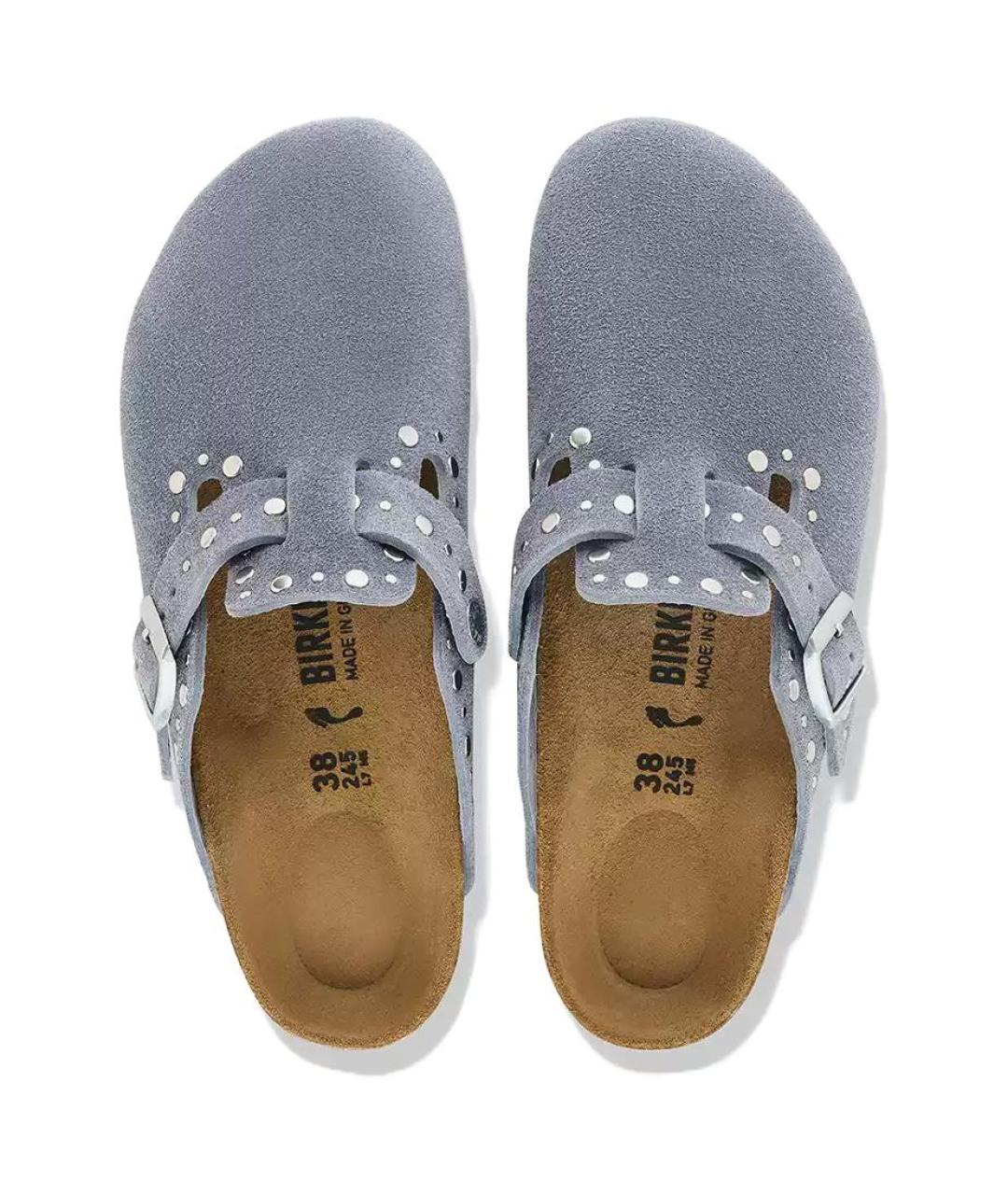BIRKENSTOCK Синие замшевые сабо, фото 4