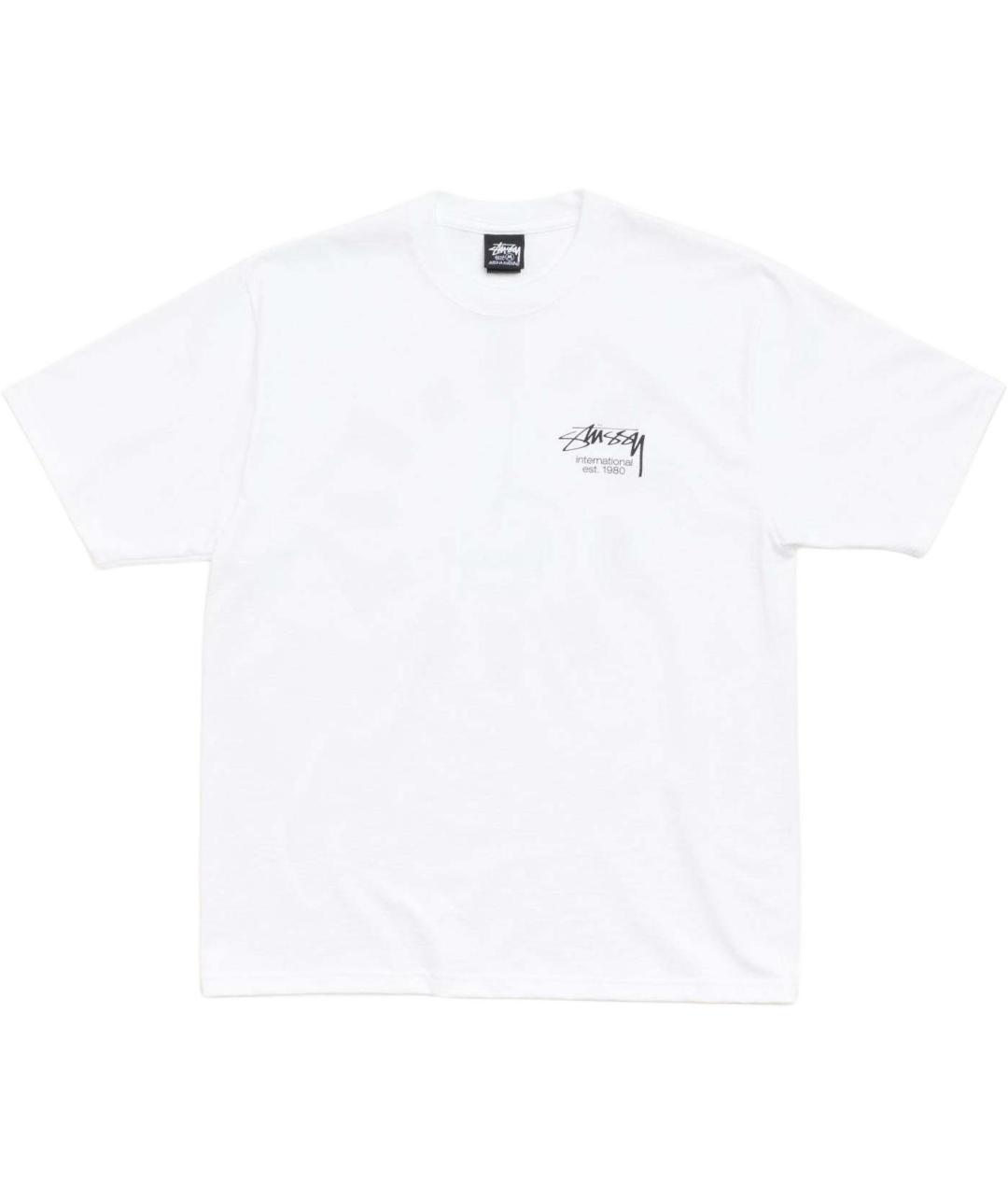 STUSSY Белая футболка, фото 1