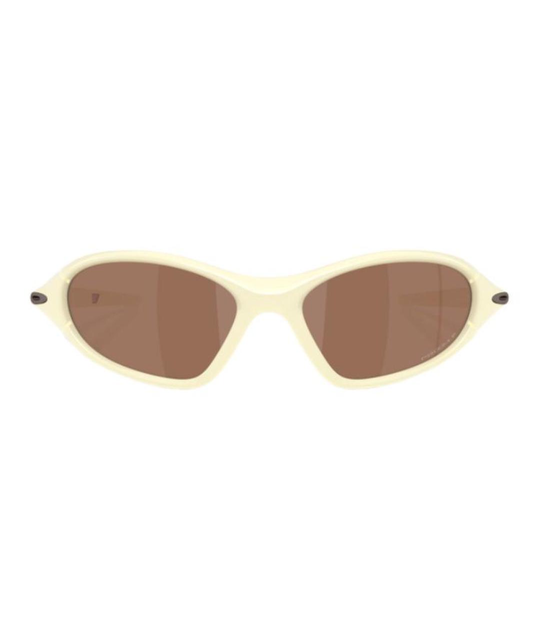 OAKLEY Бежевые пластиковые солнцезащитные очки, фото 3