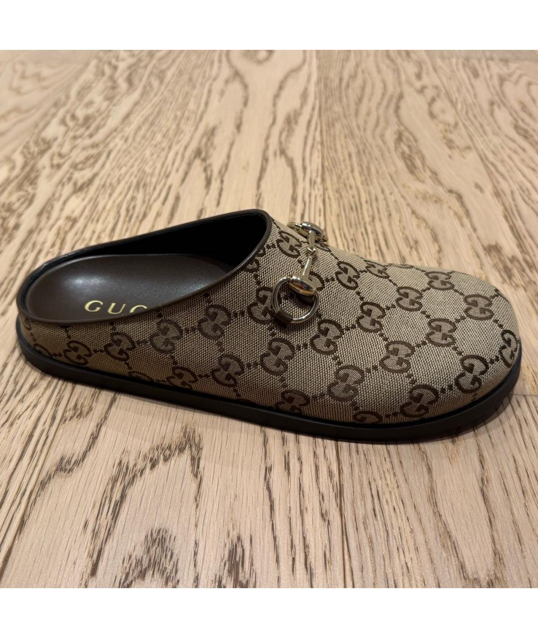 GUCCI Коричневые кожаные мюли, фото 9