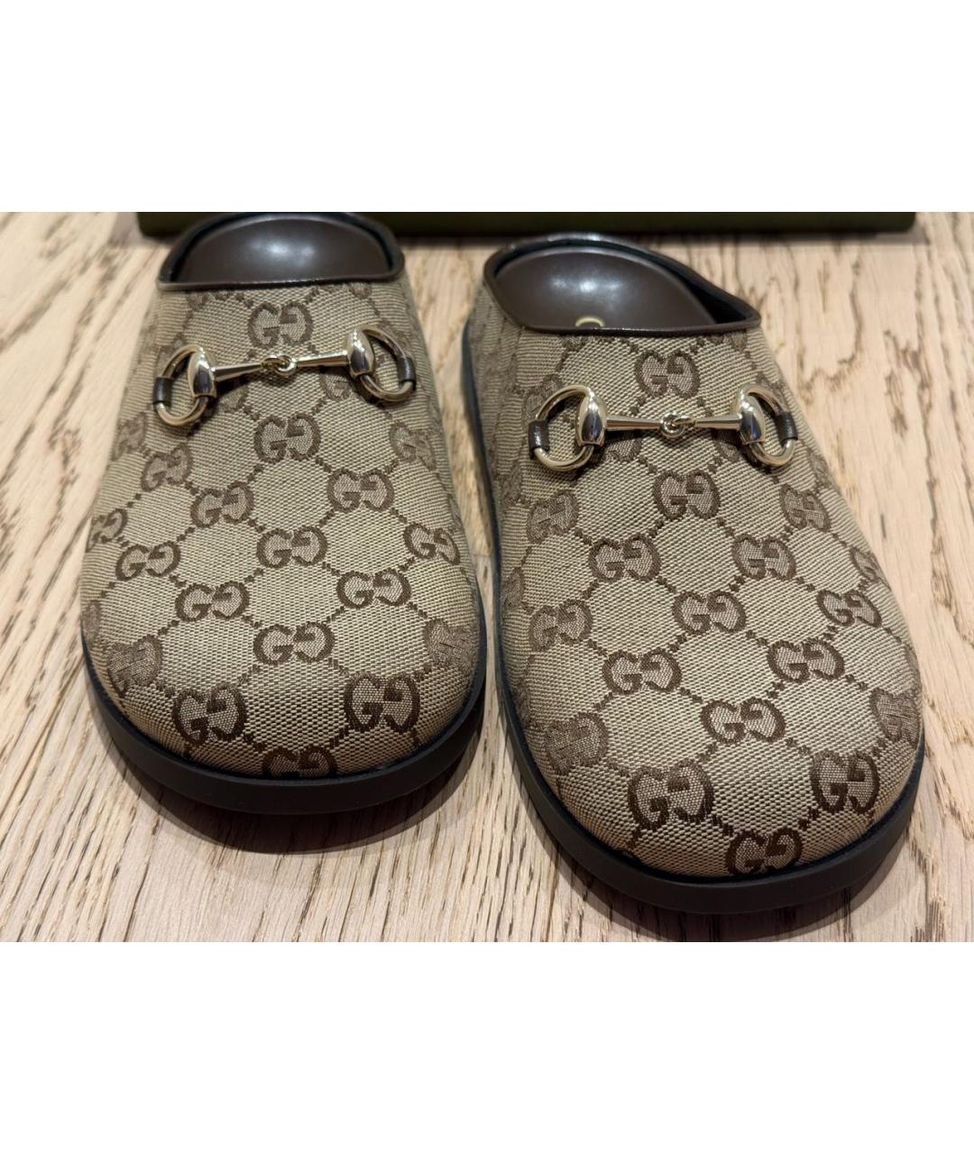 GUCCI Коричневые кожаные мюли, фото 8