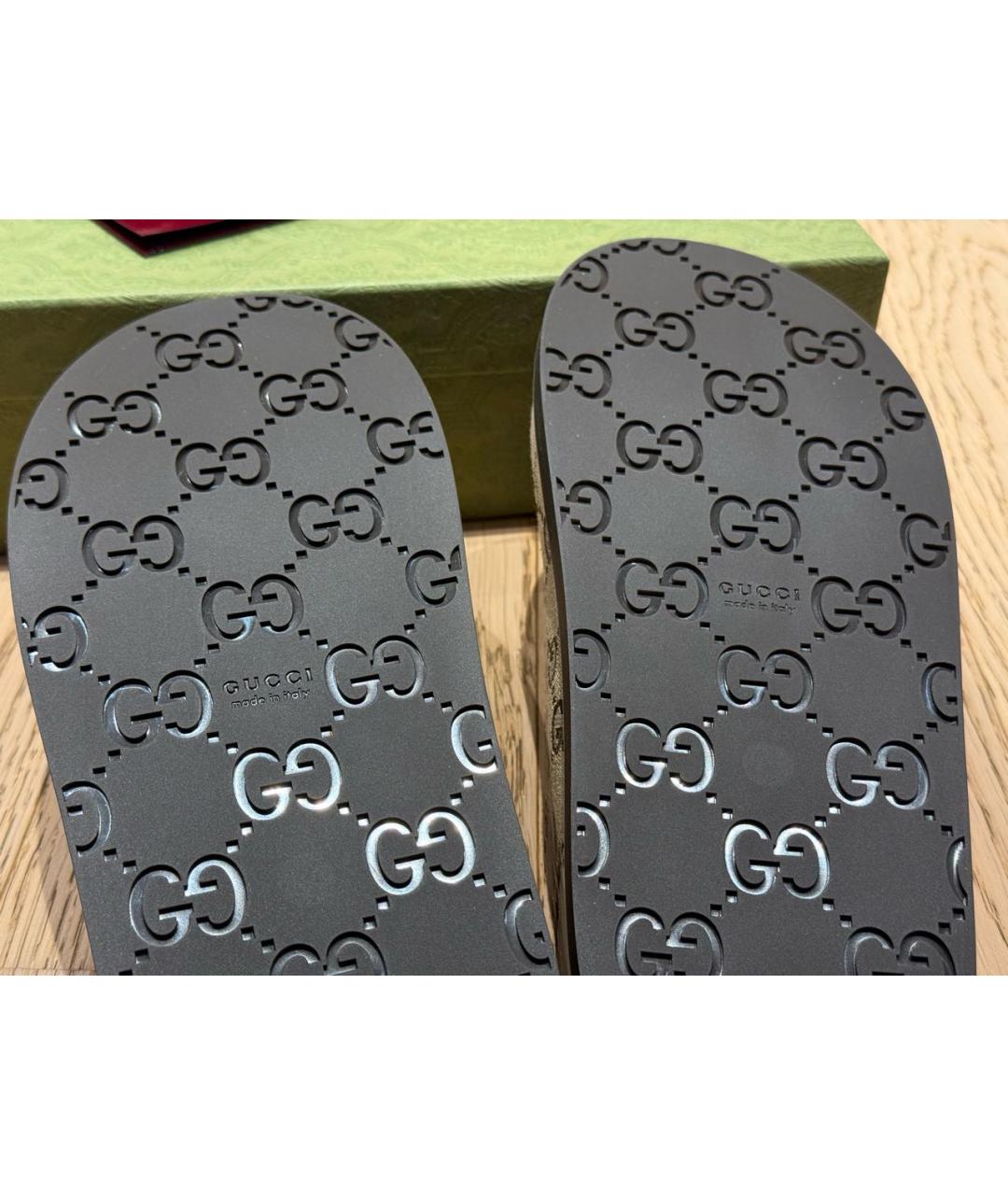 GUCCI Коричневые кожаные мюли, фото 4