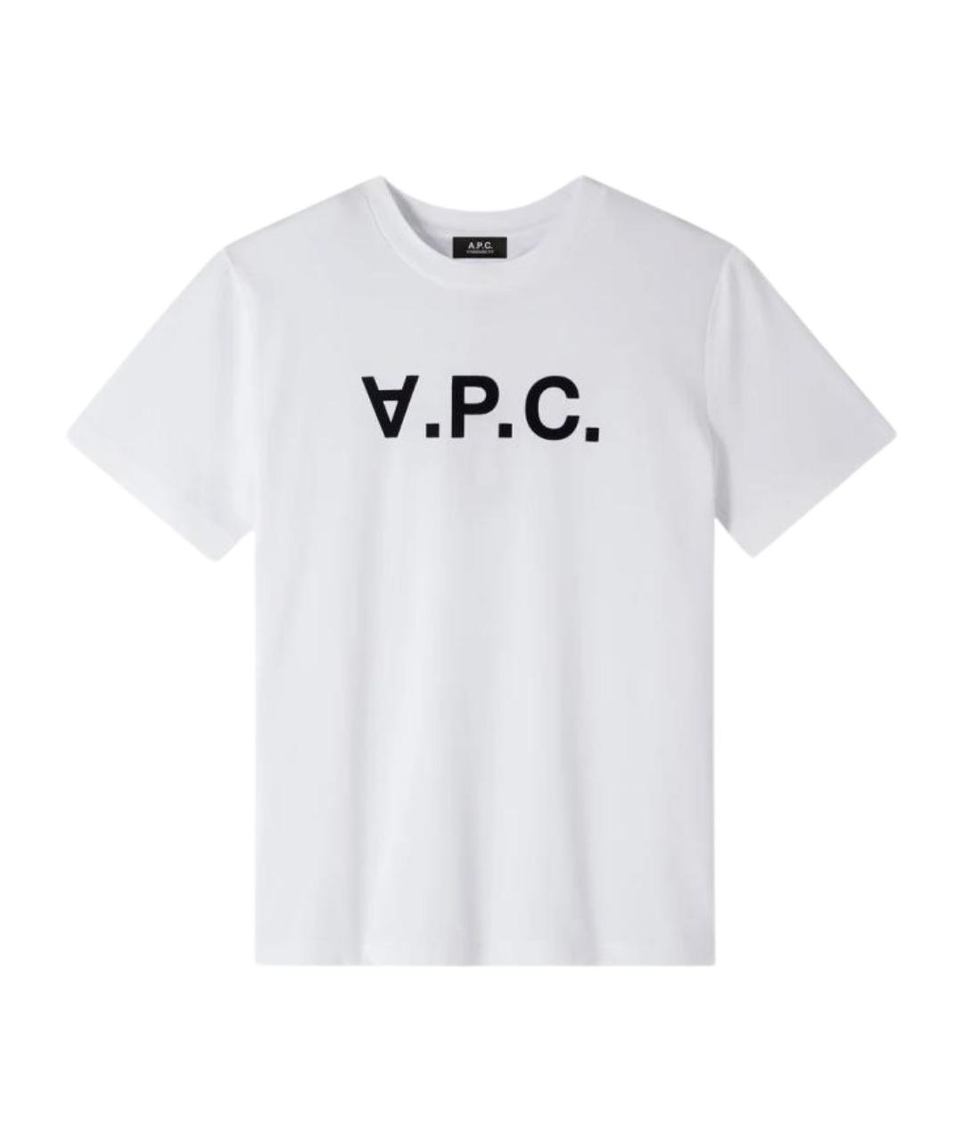 A.P.C. Белая хлопковая футболка, фото 1