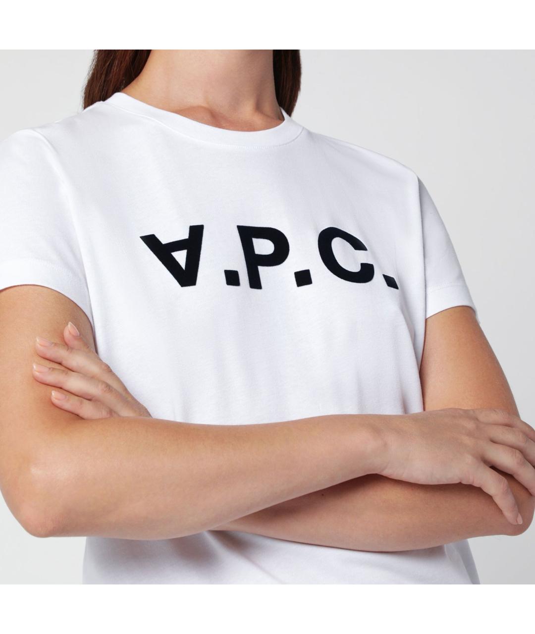 A.P.C. Белая хлопковая футболка, фото 3