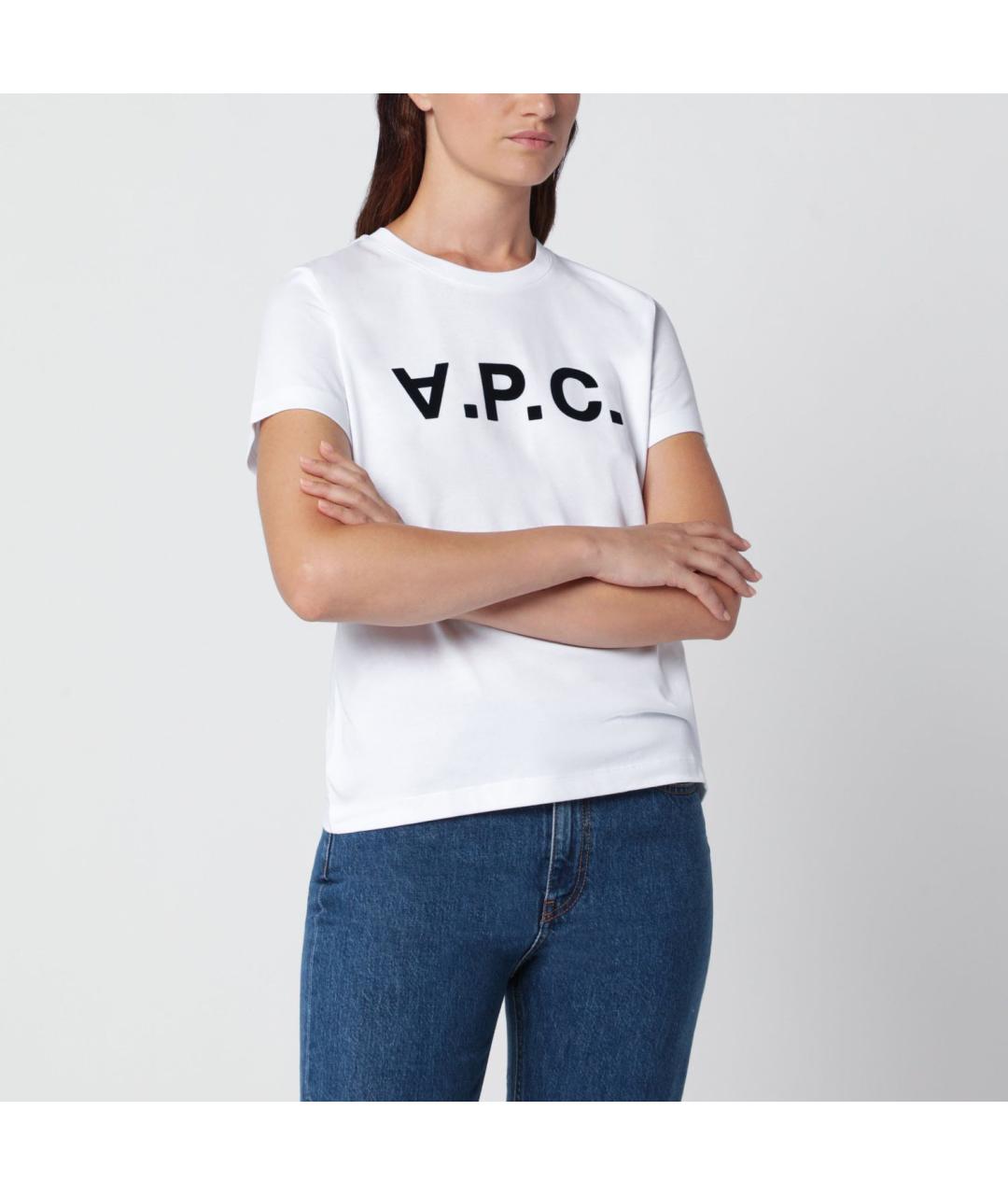 A.P.C. Белая хлопковая футболка, фото 2