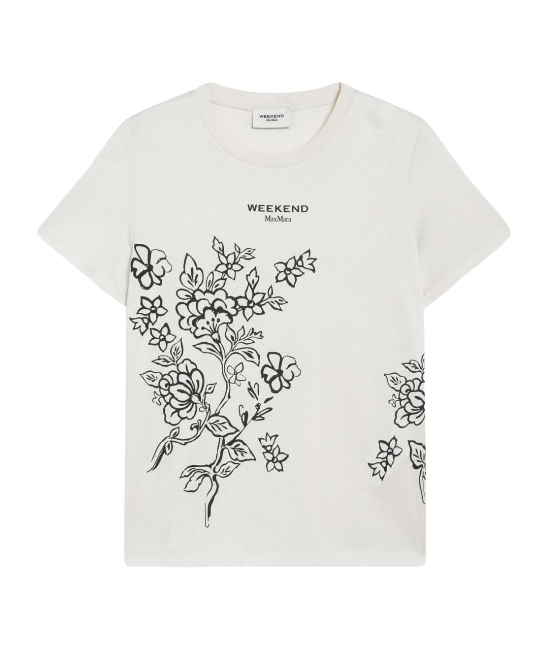 WEEKEND MAX MARA Бежевая хлопковая футболка, фото 1