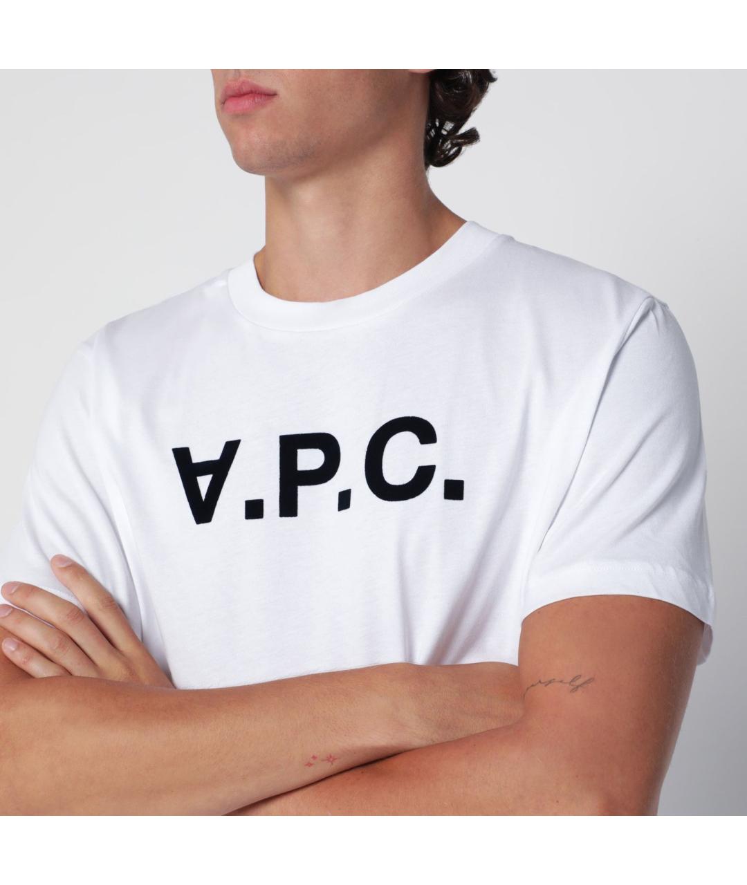 A.P.C. Белая хлопковая футболка, фото 2