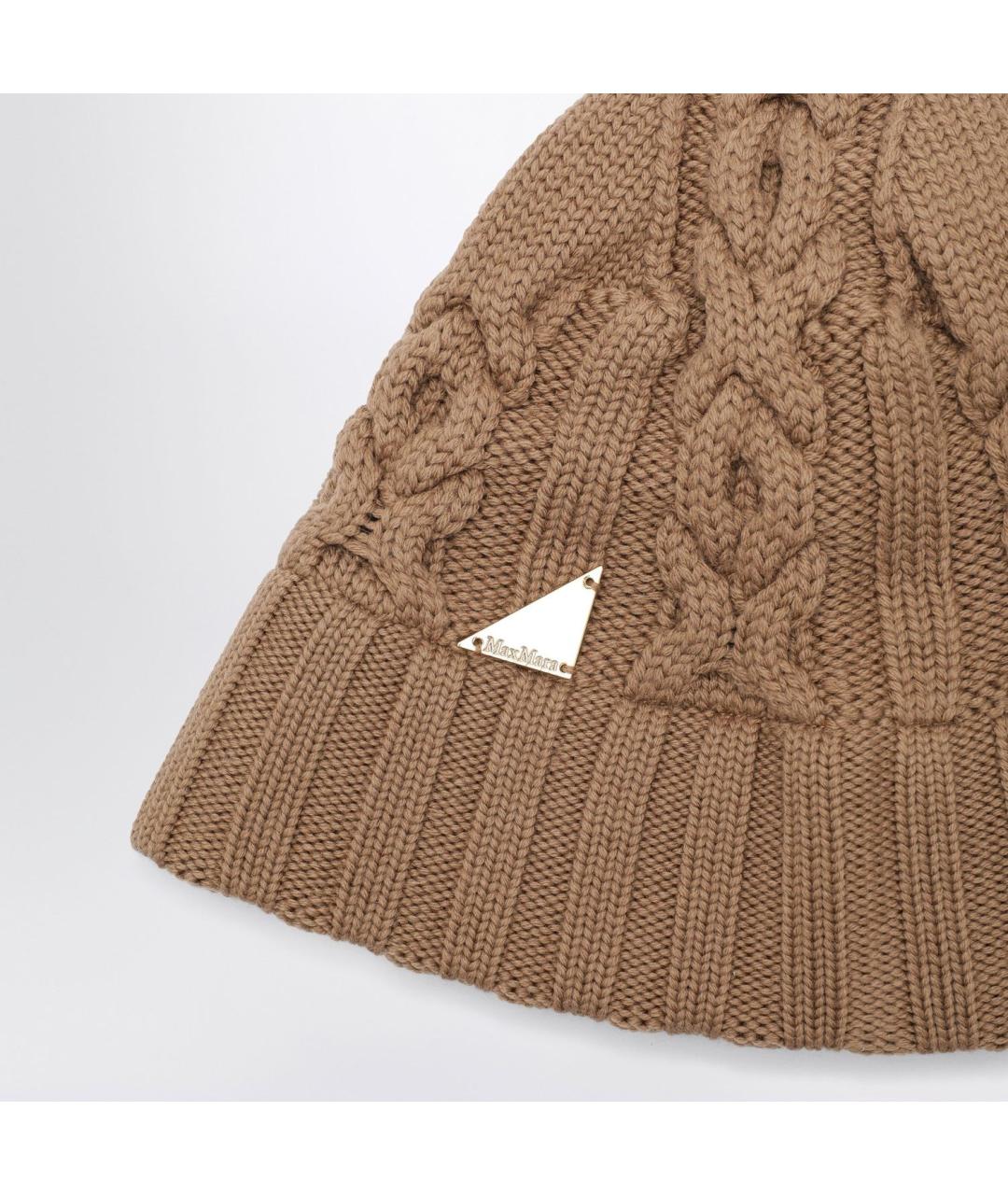MAX MARA Коричневая шерстяная панама, фото 2