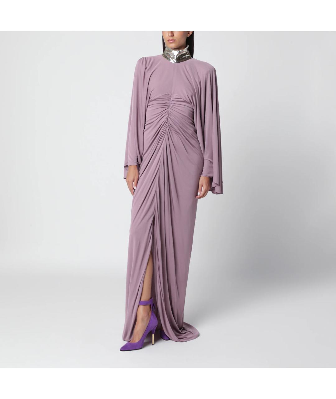 VALENTINO Фиолетовое шелковое вечернее платье, фото 3