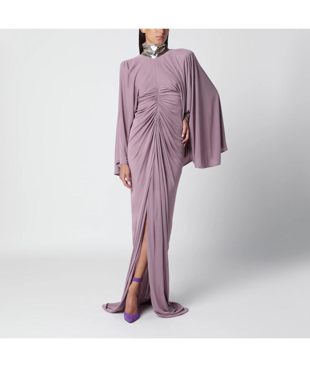VALENTINO Фиолетовое шелковое вечернее платье, фото 4