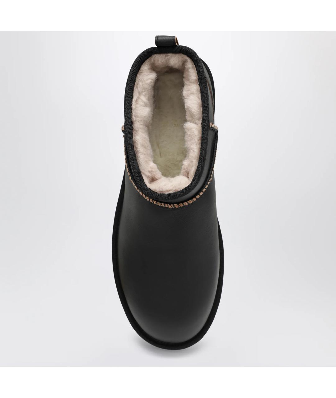 UGG Черные кожаные низкие ботинки, фото 4