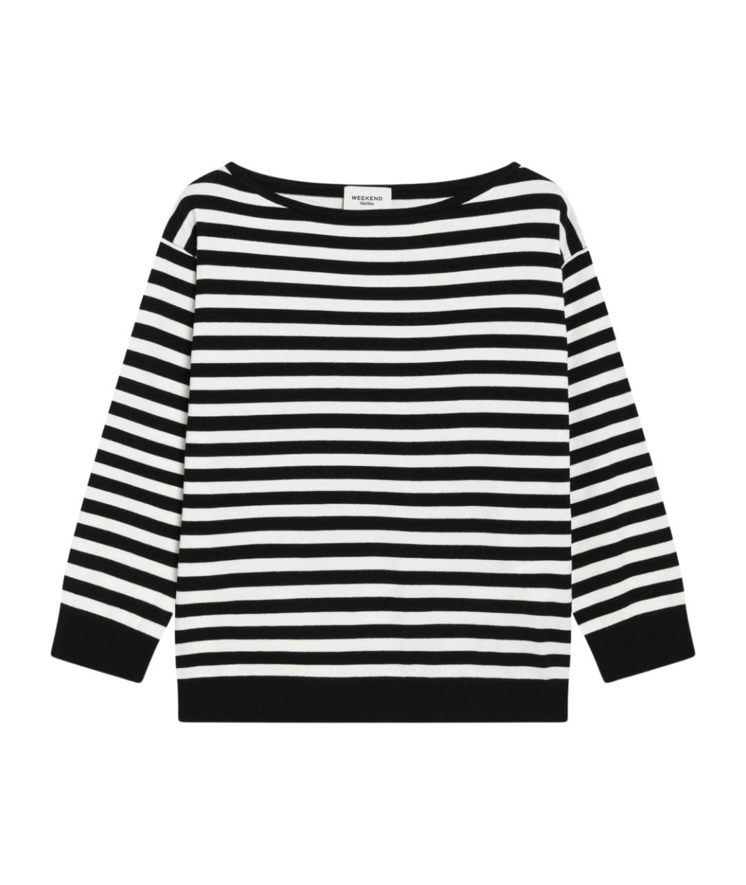 WEEKEND MAX MARA Черный вискозный джемпер / свитер, фото 1
